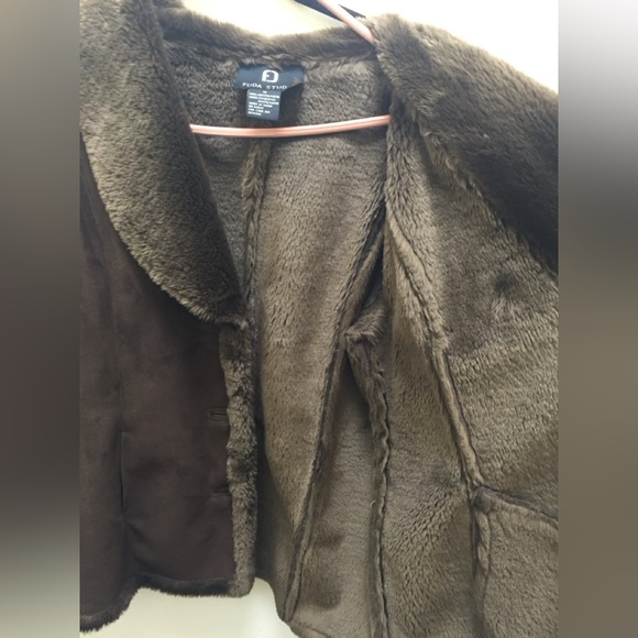FUDA Women’s Brown Faux Fur Trimmed-EXCELLENT CONDITION! Size medium - Picture 12 of 14